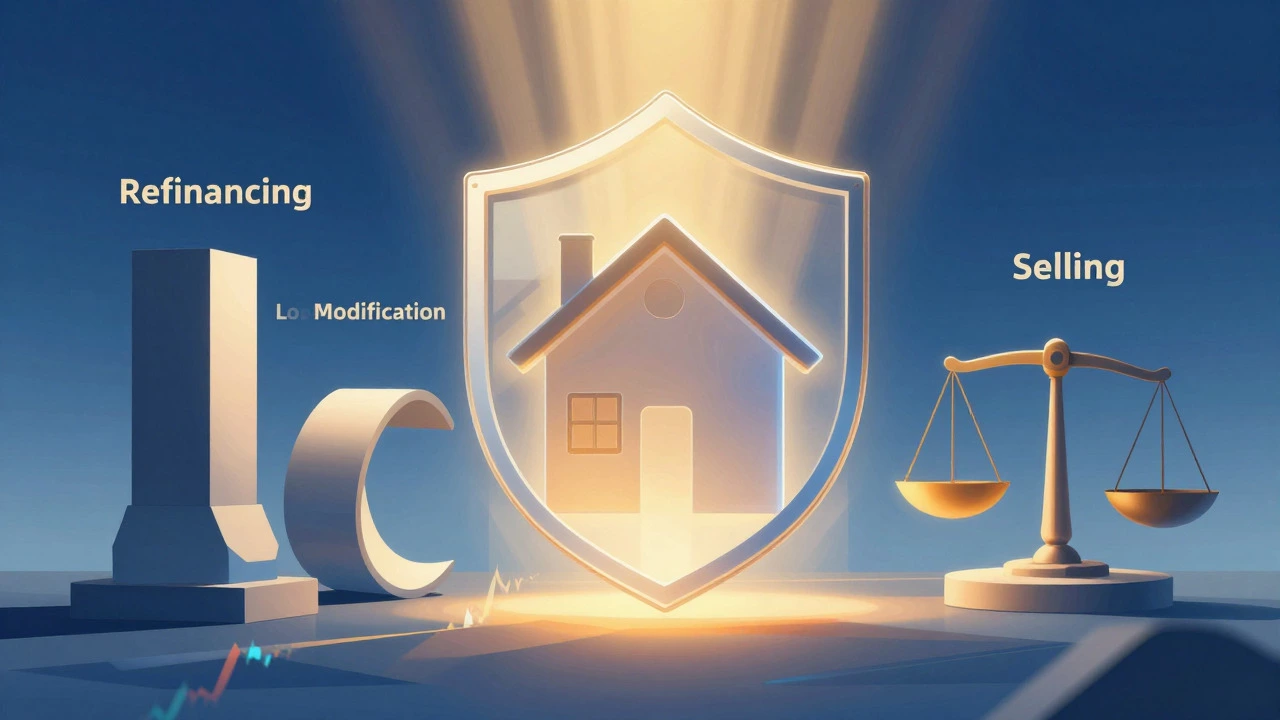Abstract illustration of a house protected by financial equity concepts